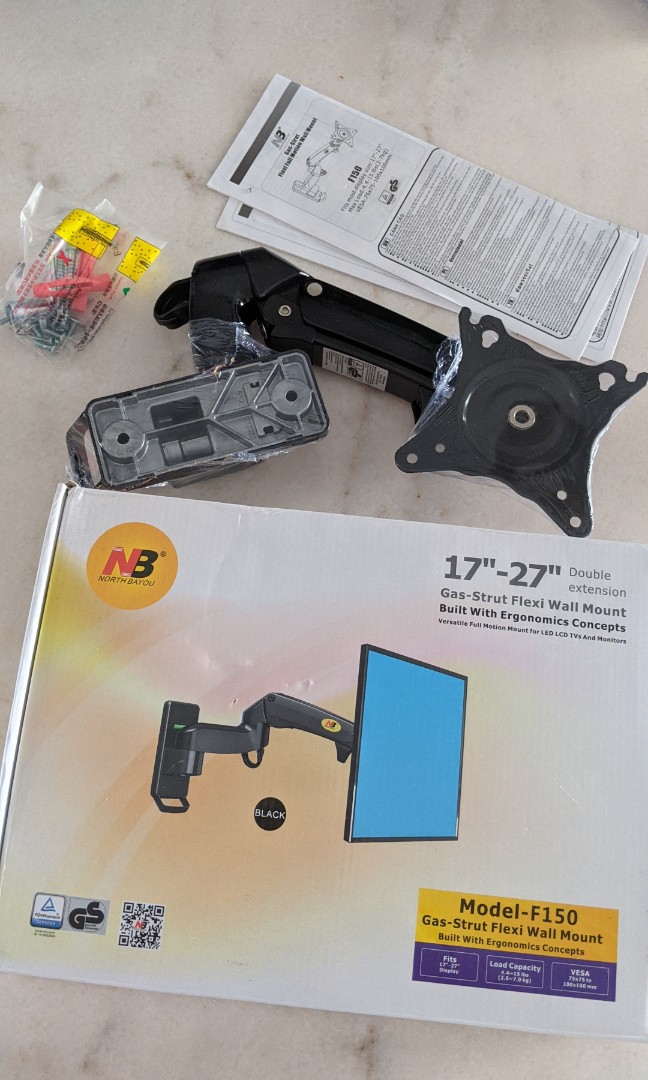 Monitor Gas Strut Wall Mount F150, Computers & Tech, Parts