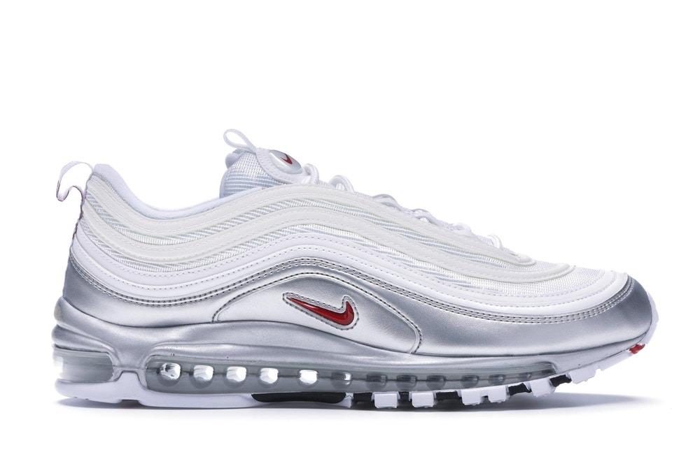 Silver and white nike air max 97 clearance