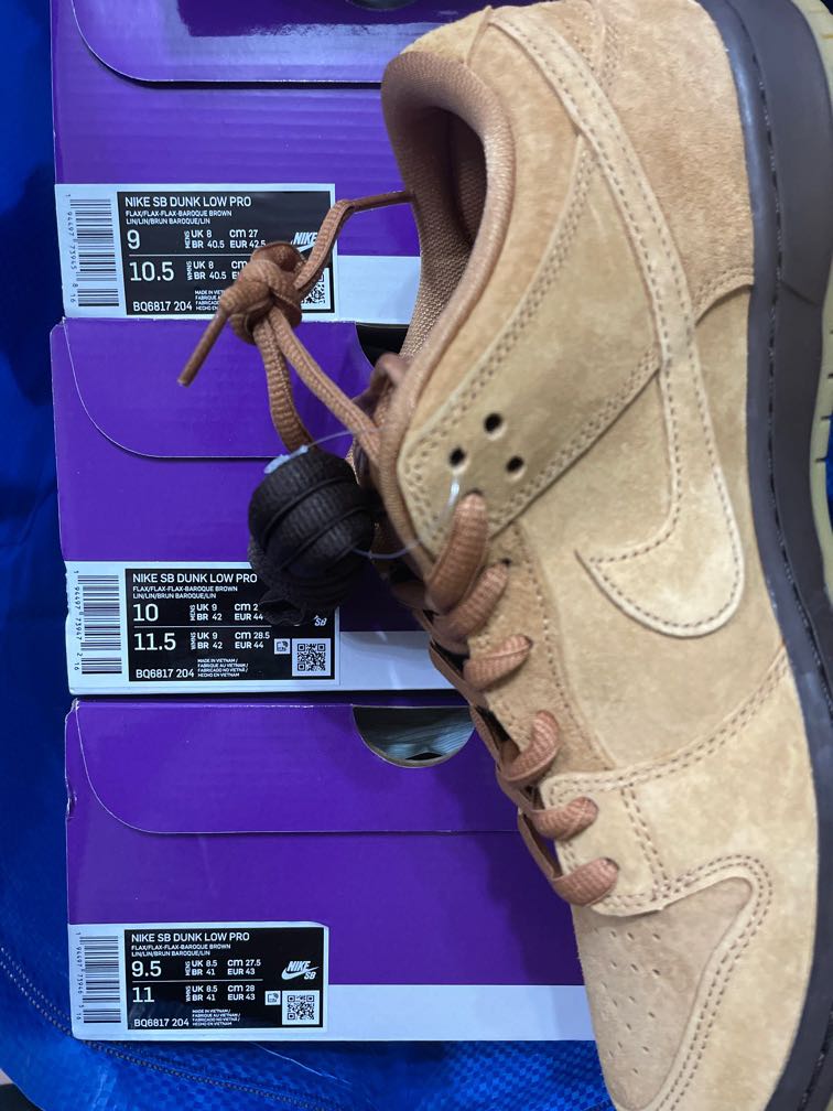 Nike sb dunk low wheat mocha, 男裝, 鞋, 波鞋- Carousell