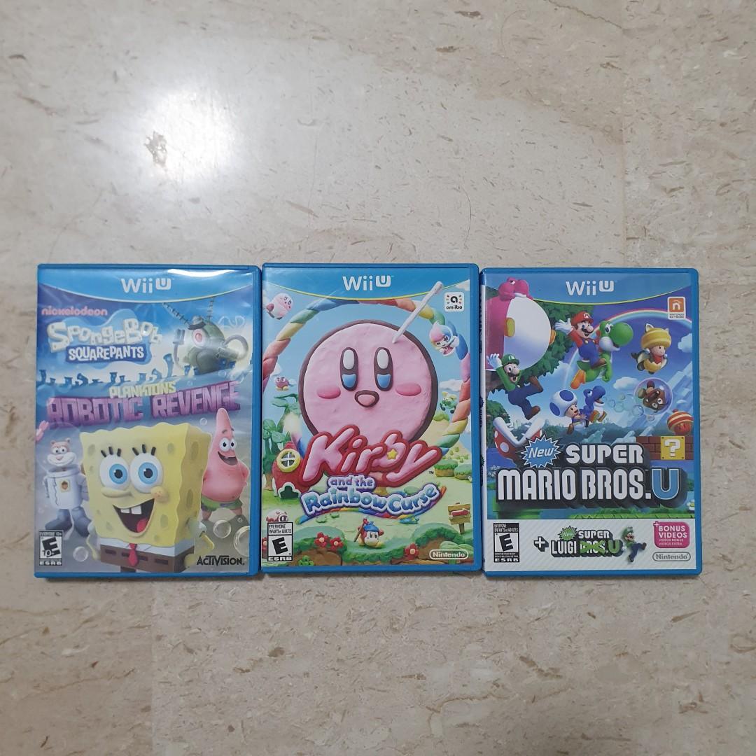 Nintendo Wii U Games Super Mario Bros U Kirby And Spongebob Video Gaming Video Games Nintendo On Carousell