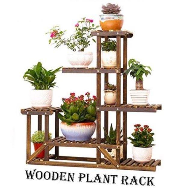 Plant Rack Plant Stand Wooden Plant Shelf Flower Rack For Outdoor And Indoor Gardening Pots Planters On Carousell