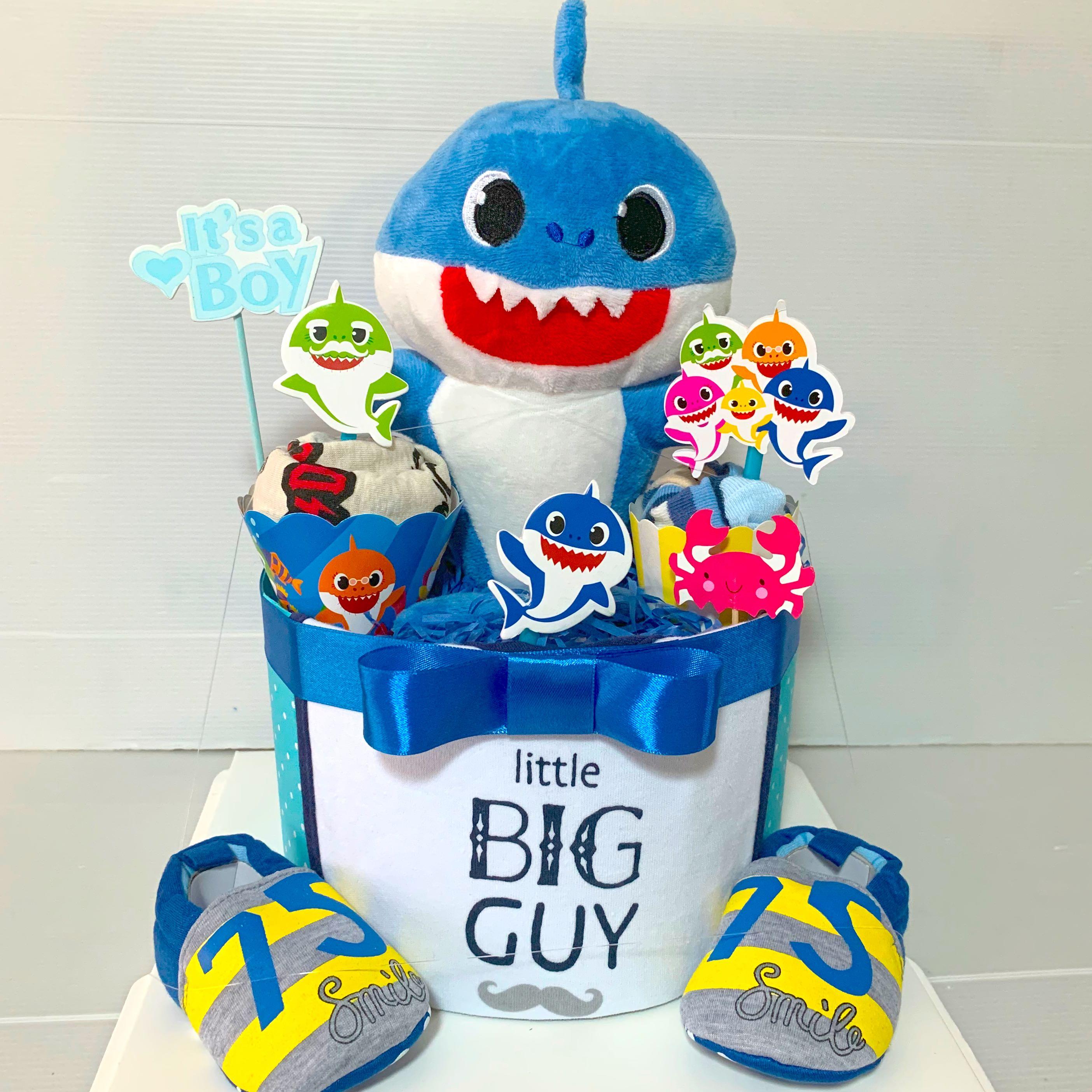 shark diaper cake