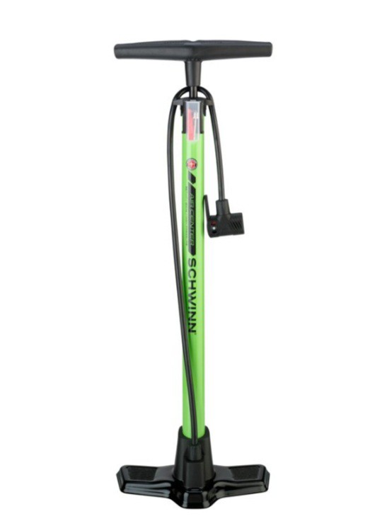 Schwinn Air Center Bike Tire Pump and Tire Inflator, Green, Sports