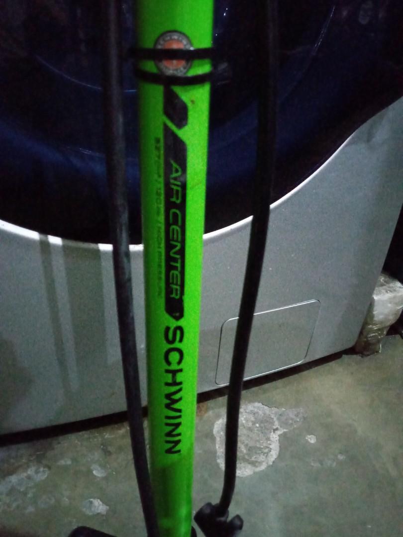 Schwinn Air Center Bike Tire Pump and Tire Inflator, Green, Sports