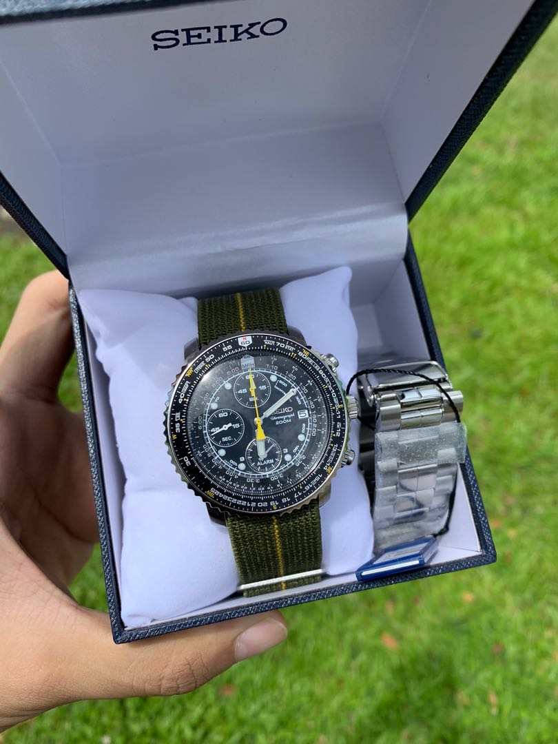 Seiko Flightmaster Chronograph SNA411 SNA411P, Men's Fashion, Watches &  Accessories, Watches on Carousell