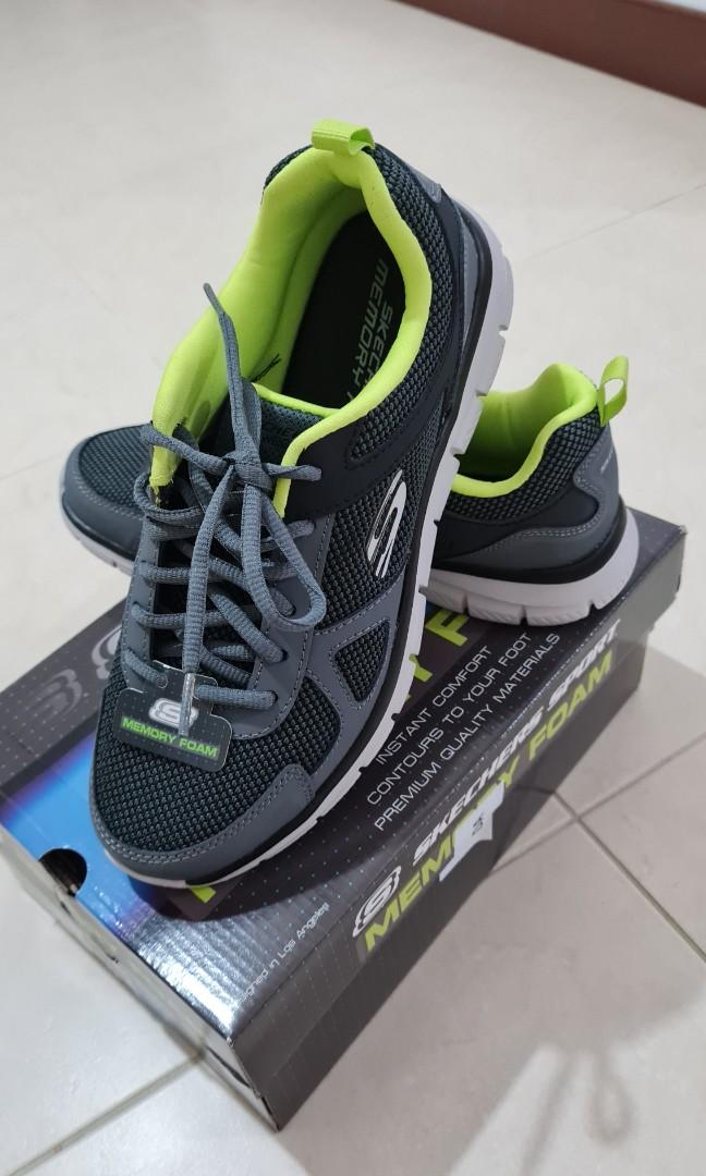 Skechers Memory Foam Sports Shoes Size 8 Bucolo Lime Men s