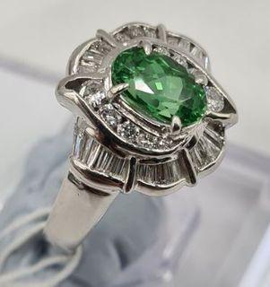 Skip to the beginning of the images gallery RING-PT900/TSAVORITE1.35/D0.59