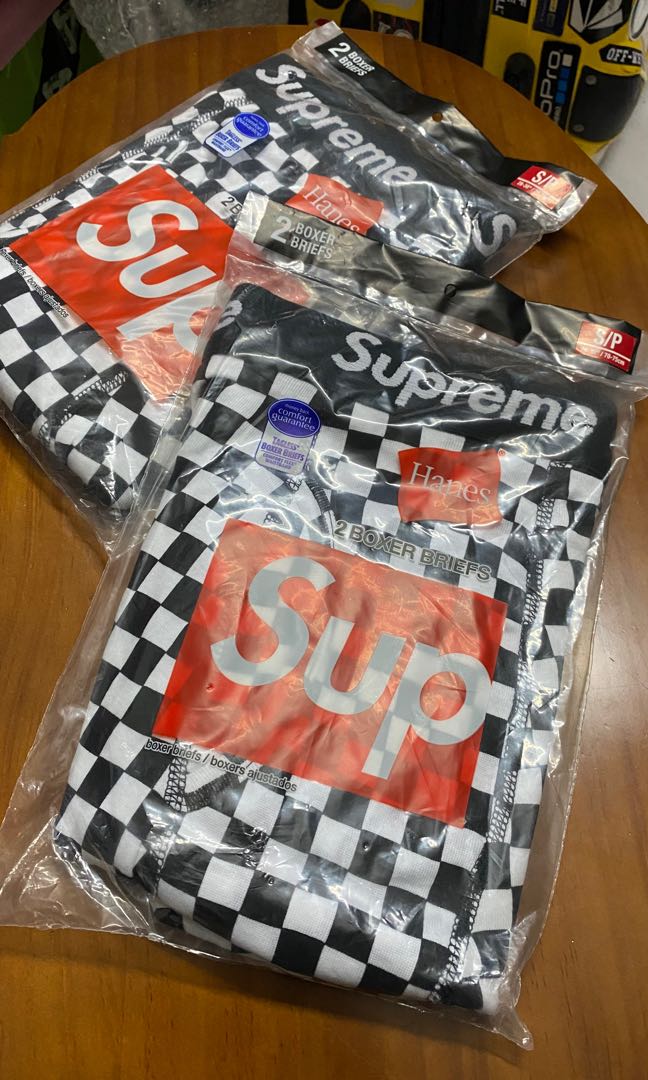 Supreme hanes checkered boxers top