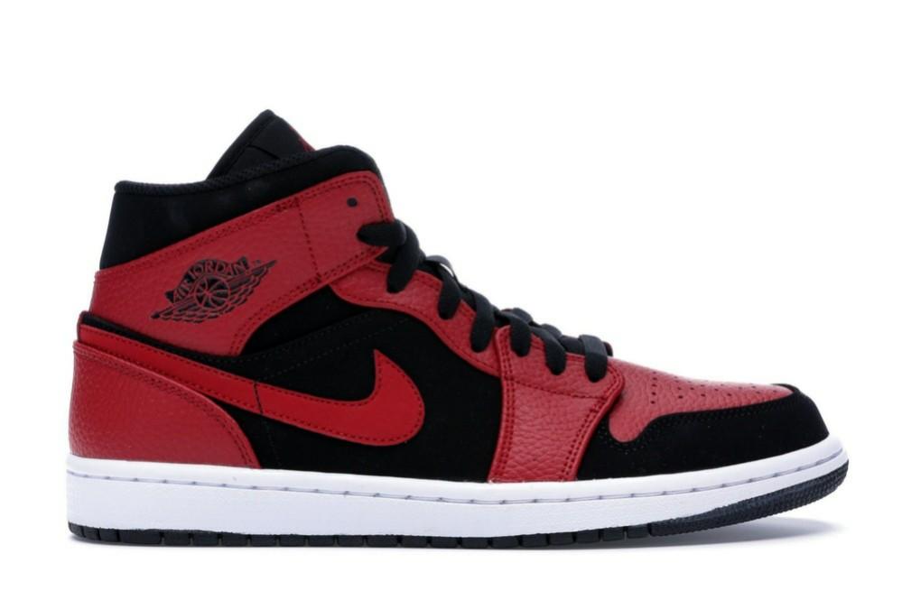 nike air jordan 1 mid black and red