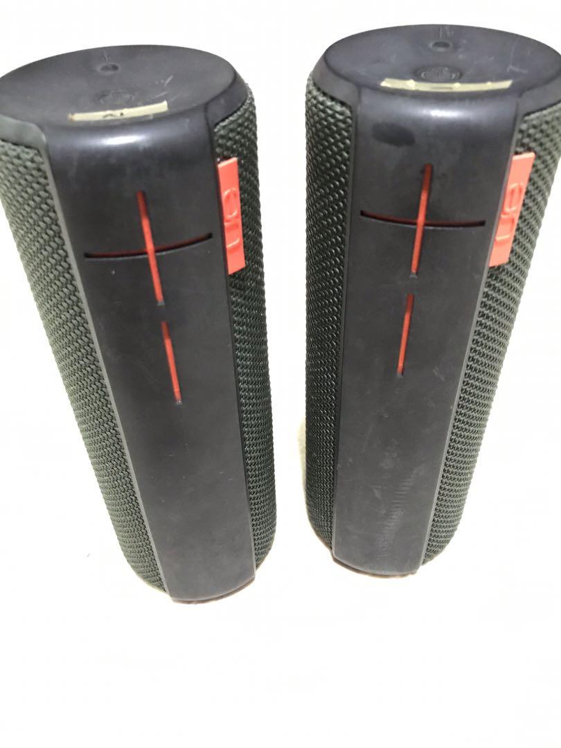 Two UE Boom Bluetooth Speakers
