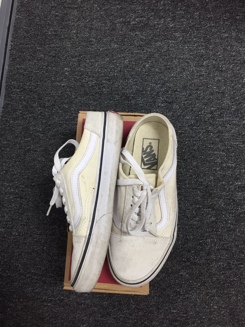 vans old skool mule white