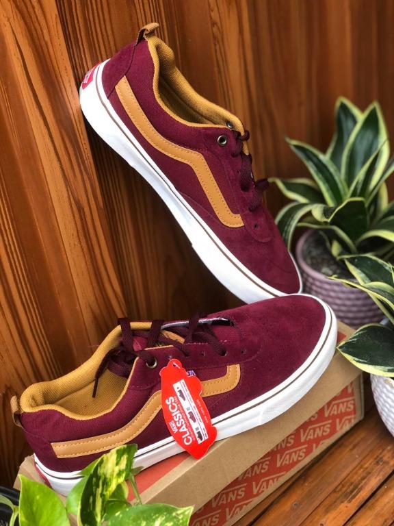 maroon and gold vans