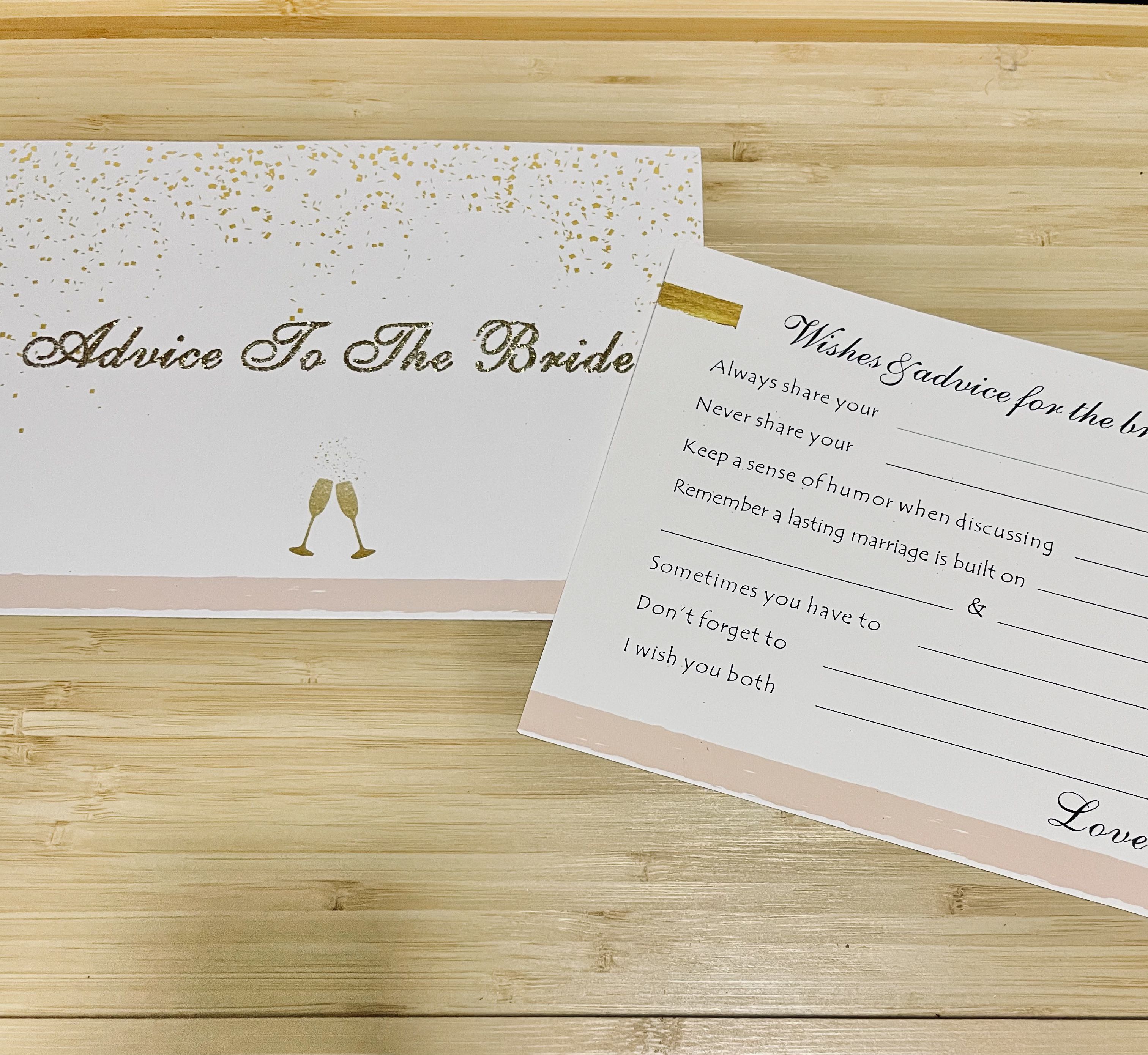 Wishes and Advice Card for bride to be (wedding card) , Everything Else