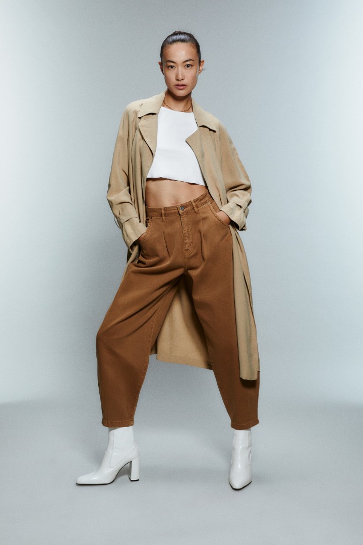 Zara flowy trench top
