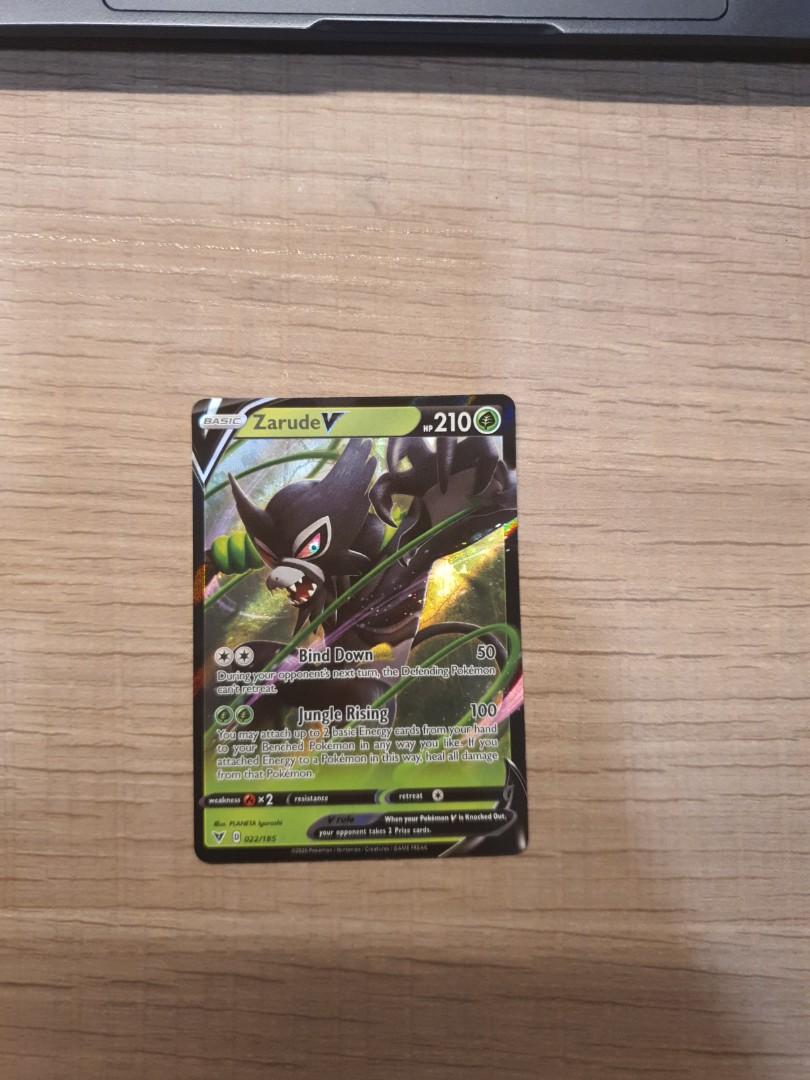 ZARUDE V VIVID VOLTAGE POKEMON CARDS, Hobbies & Toys, Toys & Games on  Carousell