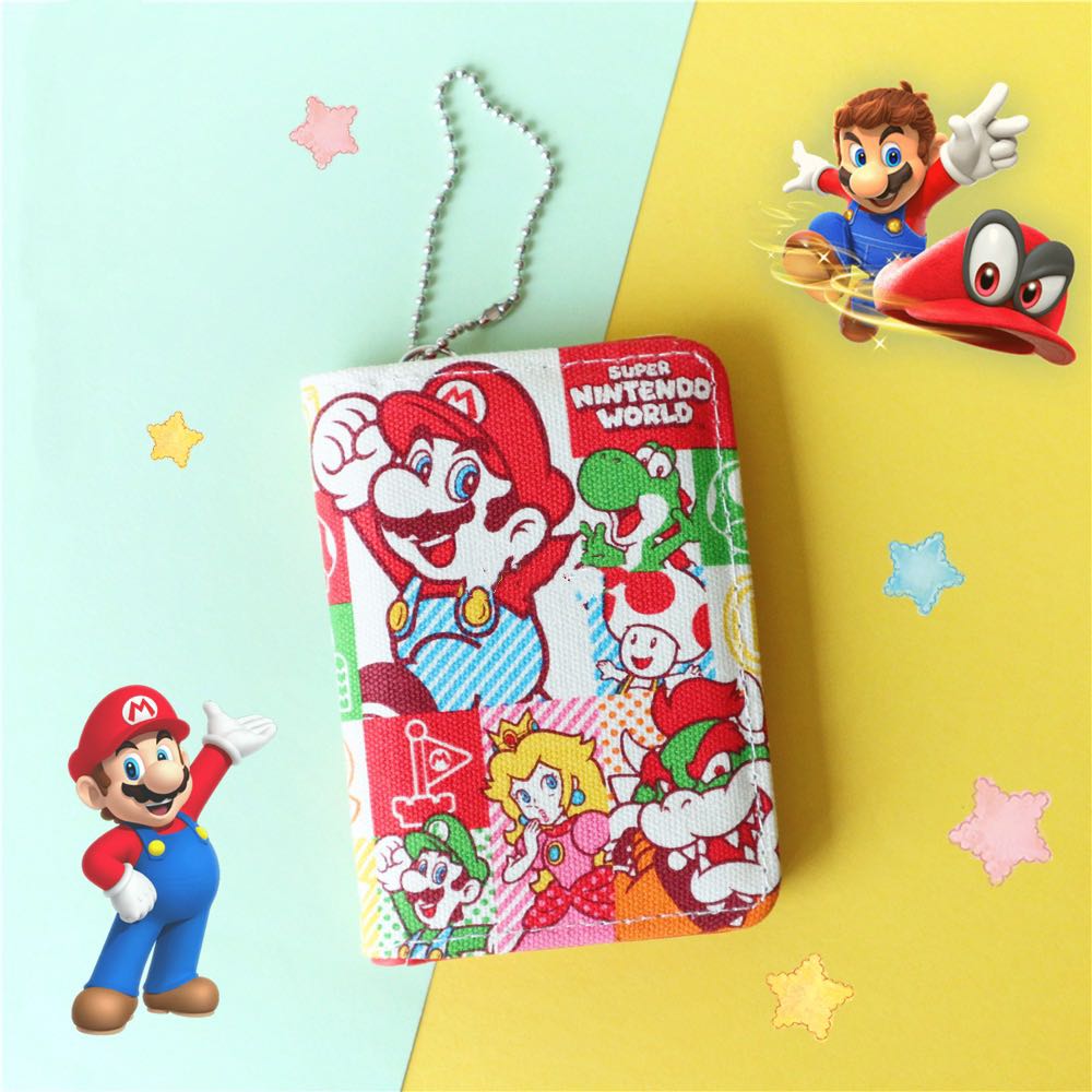 日本 Super Mario 孖寶兄弟超級瑪里奧牛仔布收納證件卡片套袋袋仔card Holder 興趣及遊戲 手作 自家設計 其他 Carousell