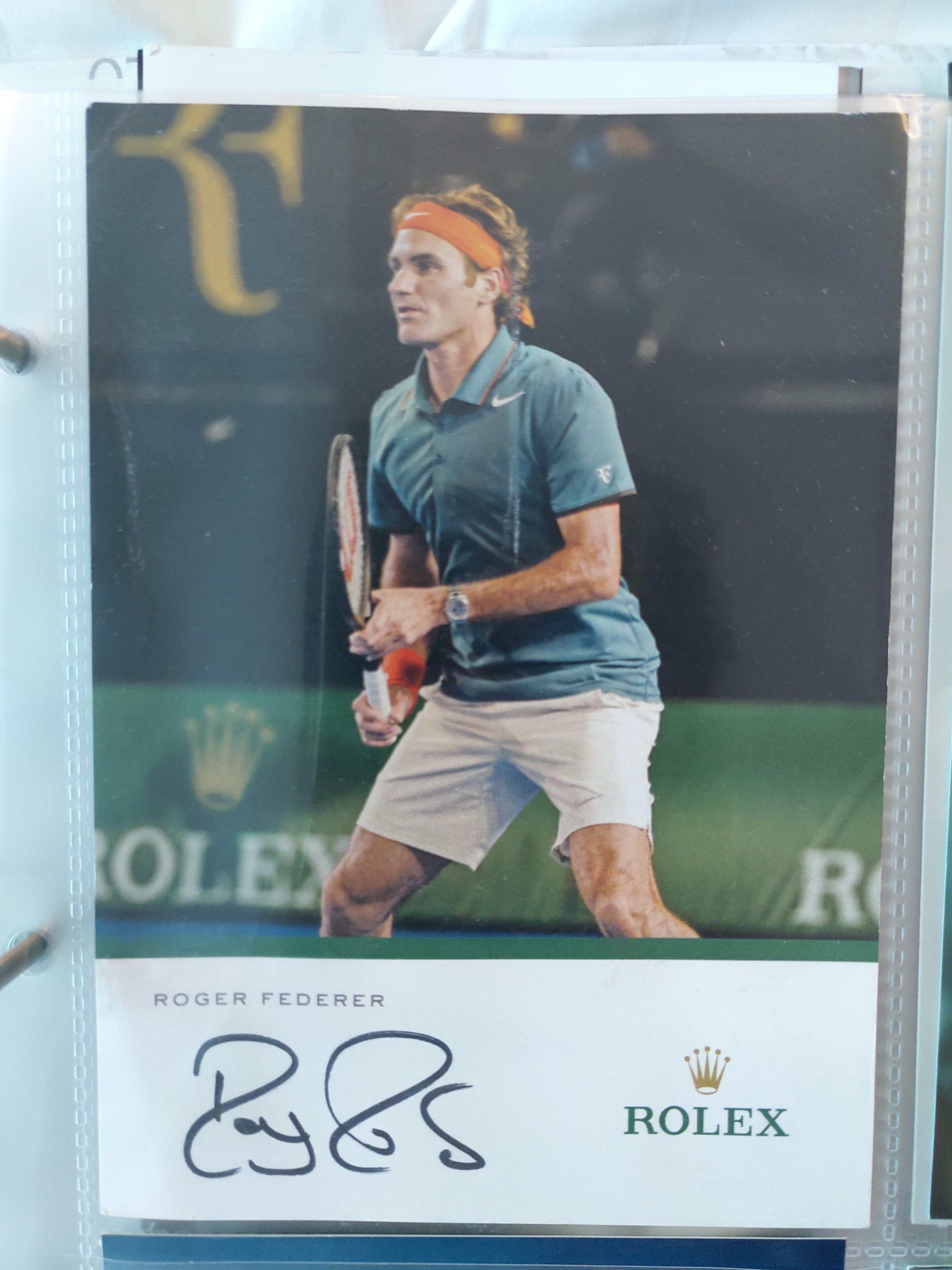 費達拿網球球星親筆簽名Roger Federer tennis star celebrity