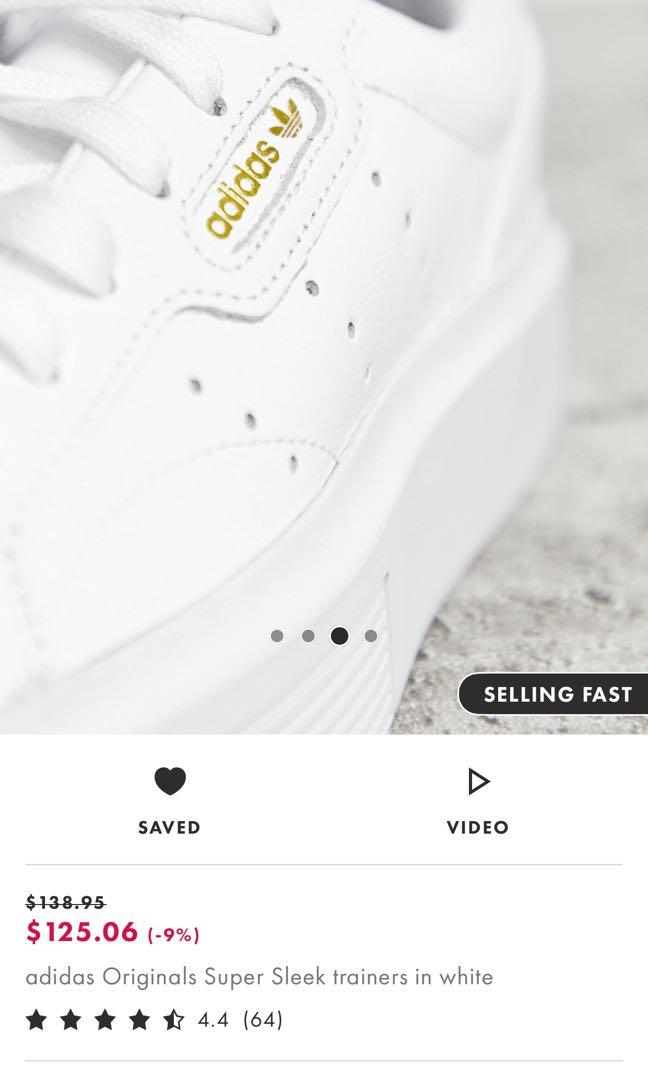 Adidas Originals Super Sleek Trainers in White Women s Fashion