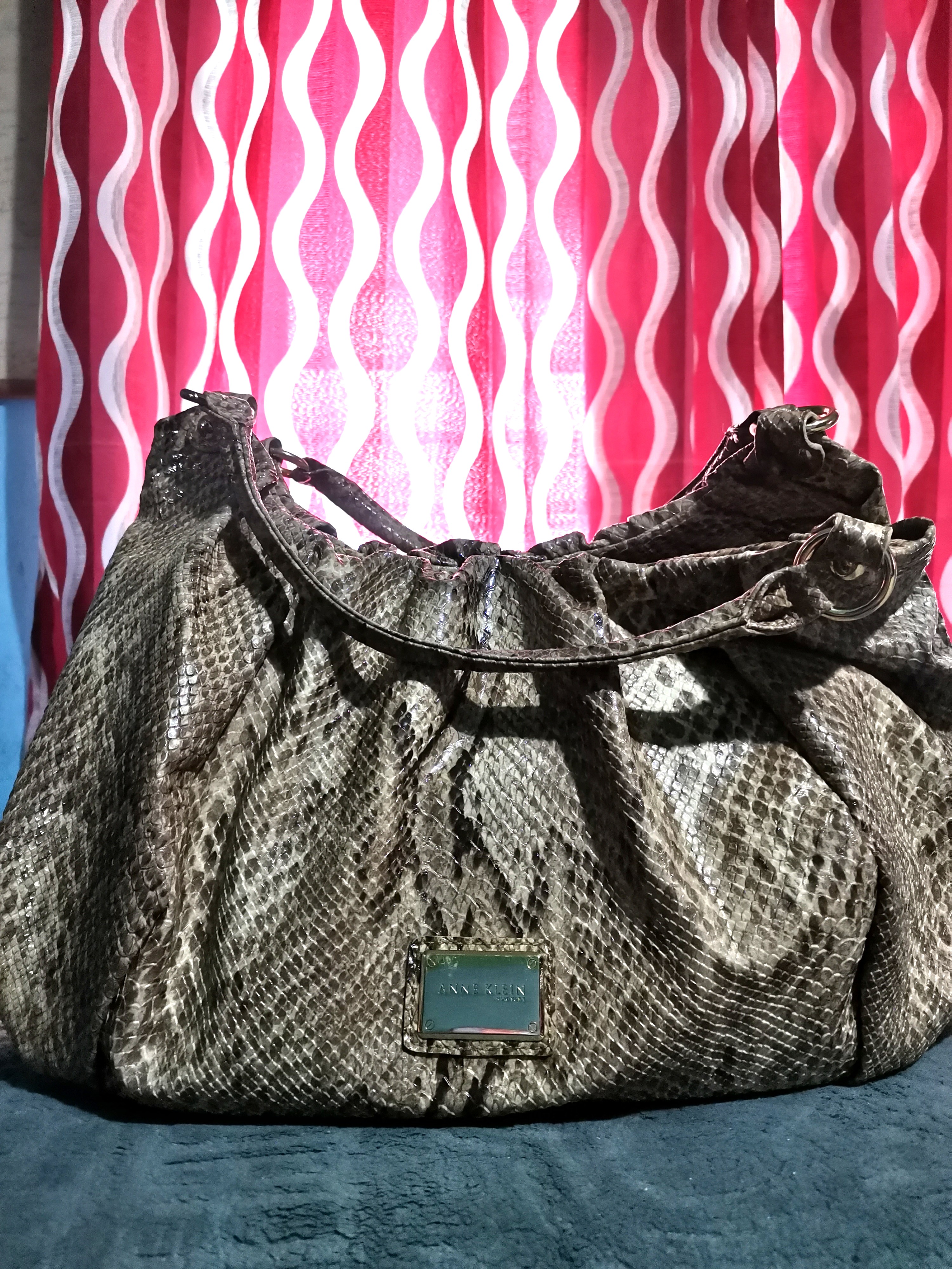 Anne klein 2025 snakeskin purse