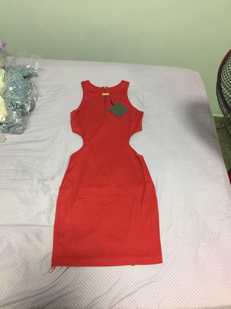 petite red gown