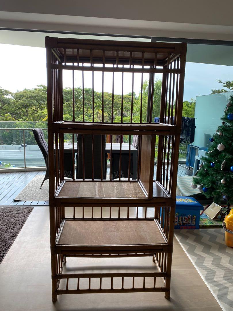Beautiful Sturdy Rattan Shelving, Furniture & Home Living, Furniture