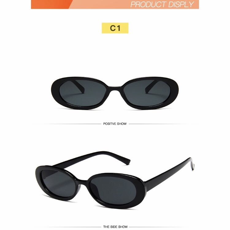 black retro sunglasses