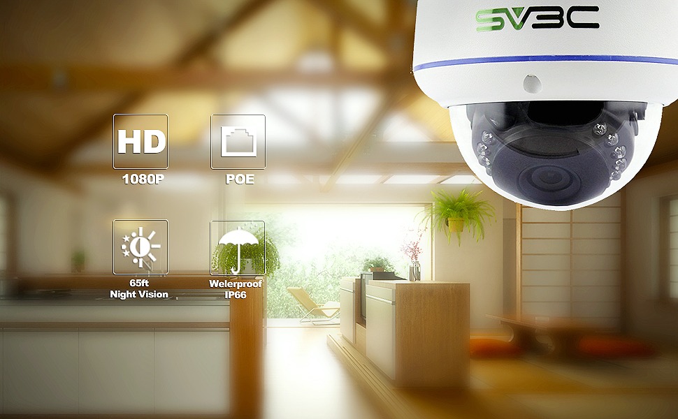 BNIB] SV3C SV D02POE (Power Over Ethernet) 1080P Dome POE