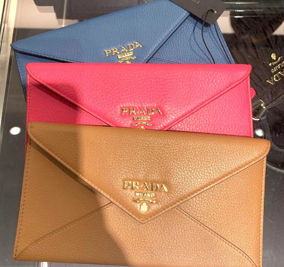 Brand New Prada Envelope Wallet Leather SALE SALE ???, Luxury, Bags &  Wallets on Carousell
