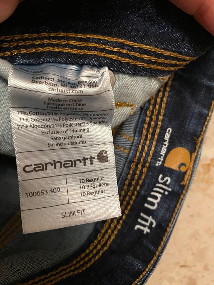 CARHARTT Dark Wash Womens Slim Nyona Blue Jeans Size 10 Short 100653 ...