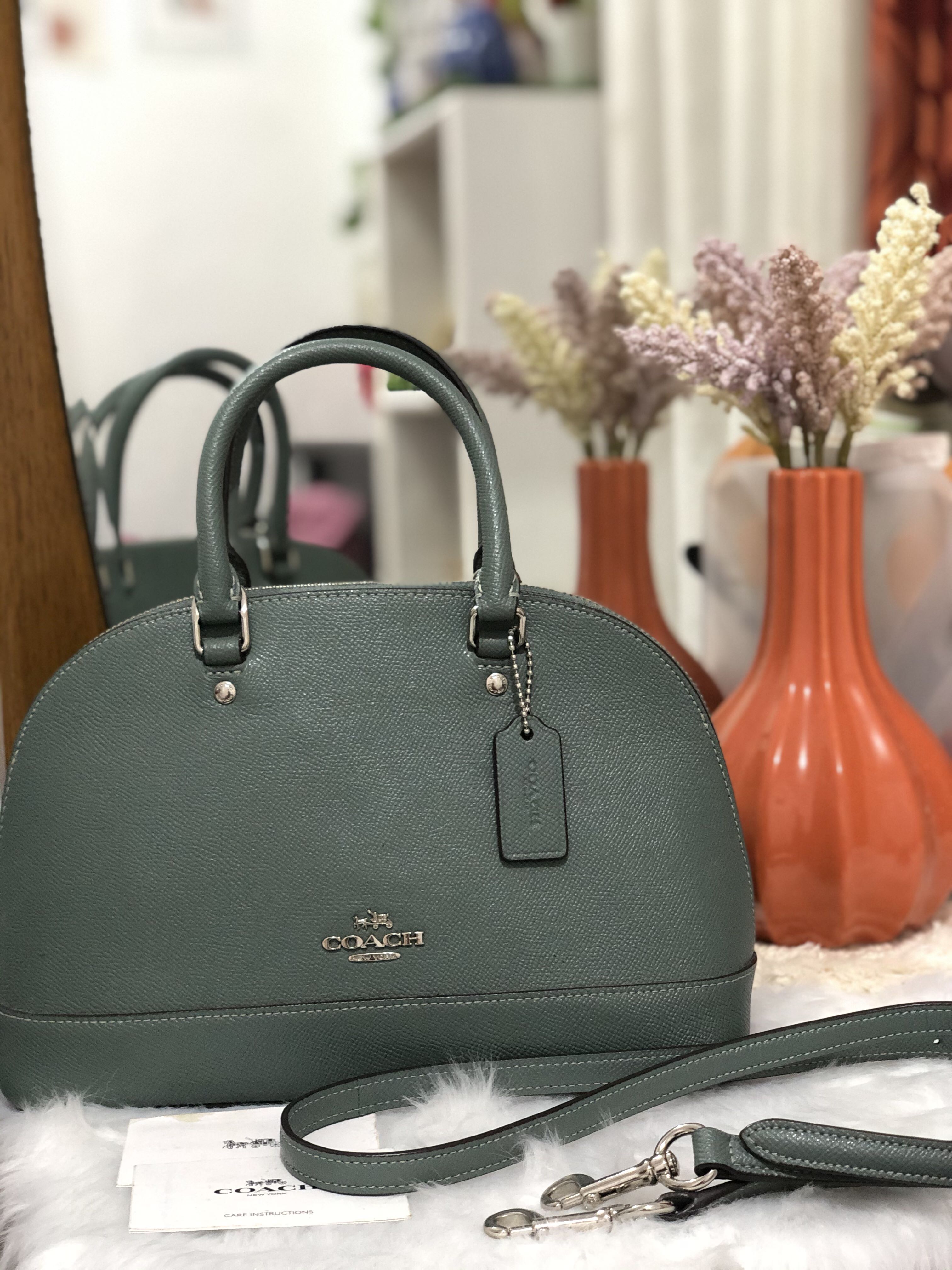 Coach Green Leather Mini Sierra Satchel Coach