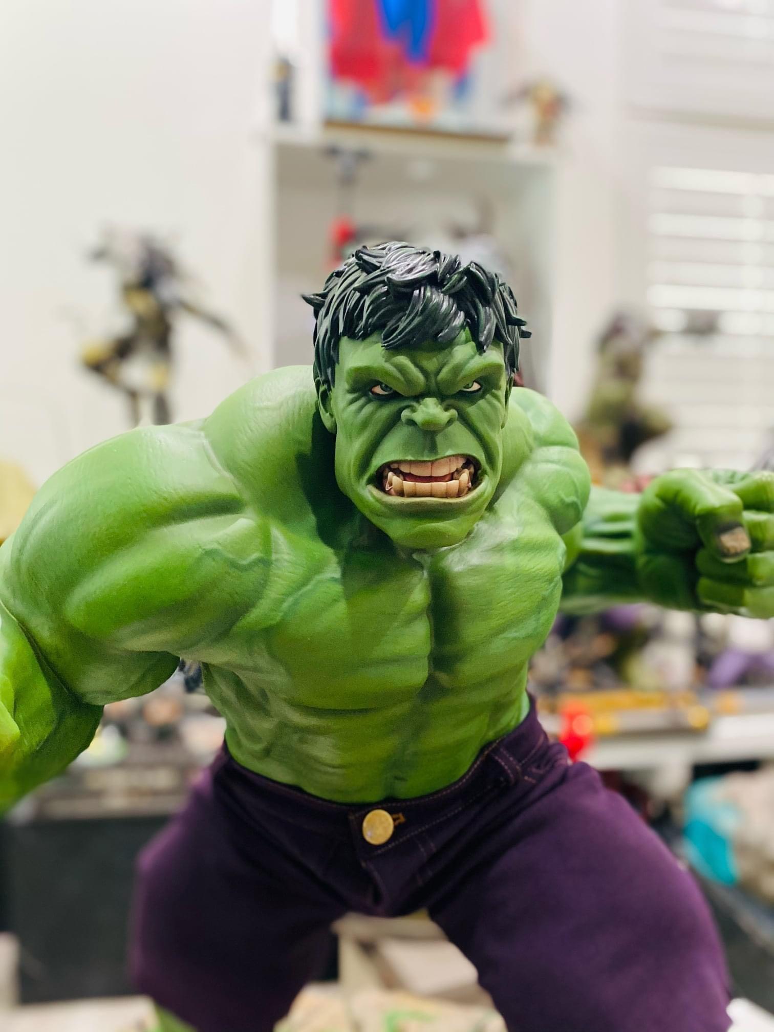 Custom fan art 1/4 Hulk statue (tag Sideshow XM Studios Prime 1), Toys
