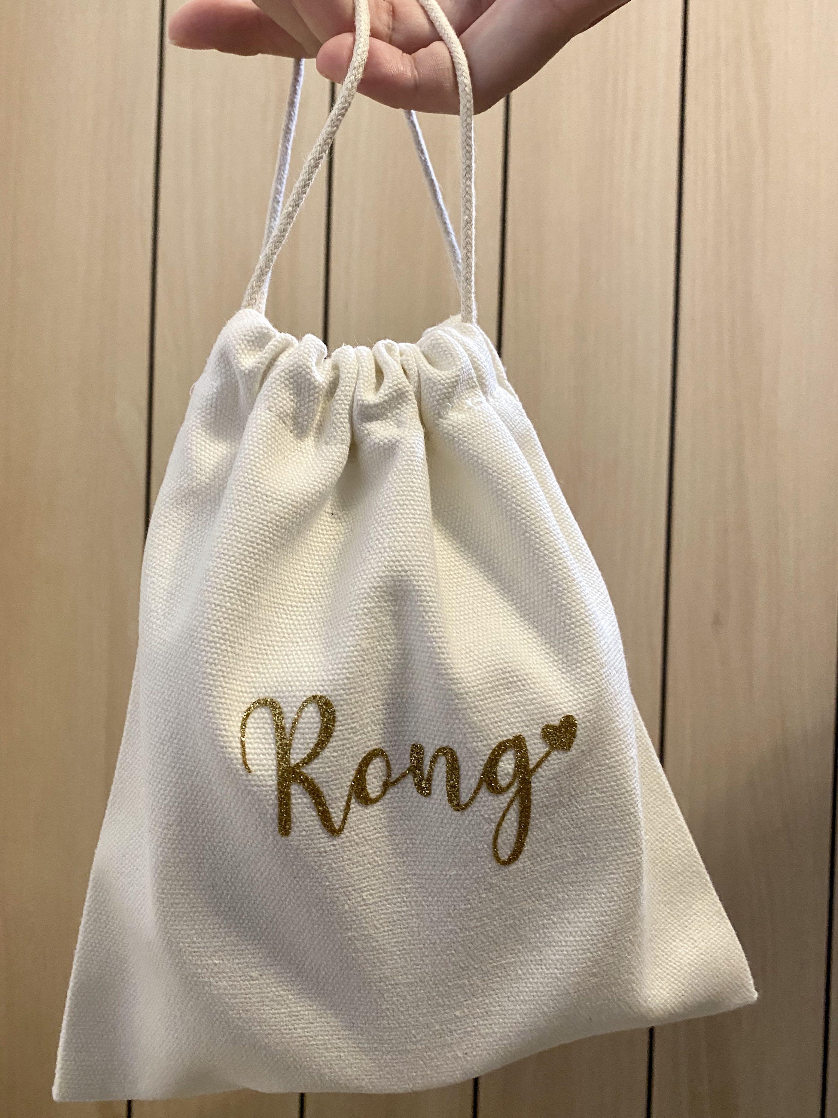Personalised sales drawstring pouch