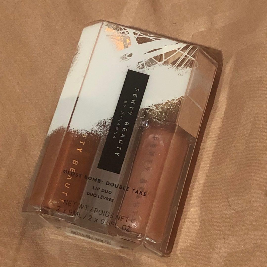 Fenty Beauty Duo Full Size Lipgloss Set In Fenty Glow And Sweet Mouth Beauty Personal Care Face Makeup On Carousell