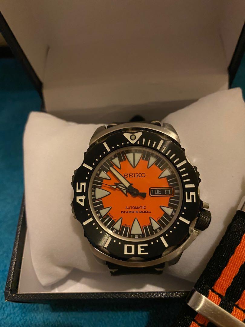 For sale Seiko Orange Monster S SRP315J1 (2nd-Gen), Mobile Phones &  Gadgets, Wearables & Smart Watches on Carousell