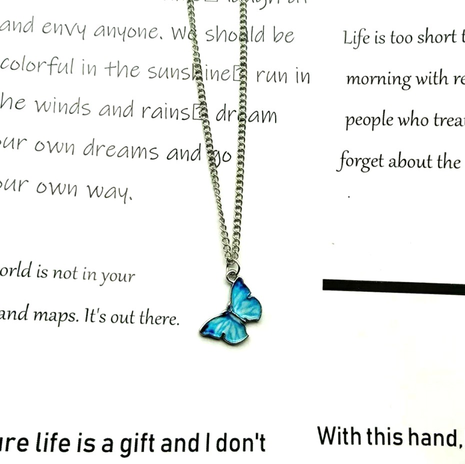 Jennie blue on sale butterfly necklace