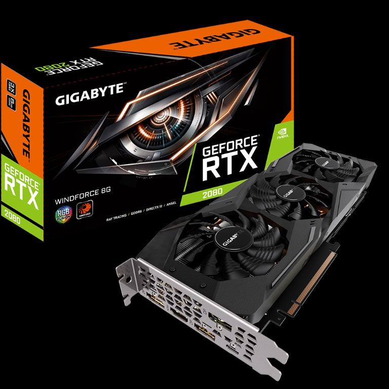 美品 GIGABYTE GeForce RTX2080 WINDFORCE 8GPC/タブレット - PCパーツ