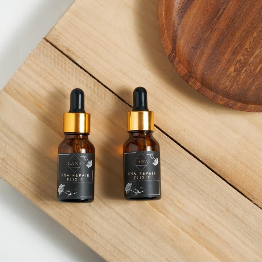 Lana DNA Repair Elixir Serum 15ml (Category: Face Care) located in Manila. Submitted by ibentamona (Listing ID 1054763973, Image 3). Description: Lana DNA Repair Elixir Serum 15ml for breakouts dry dull skin dark and uneven spots hydrates brightens and shields skin apply 1-2 drops face and neck twice daily #ibentamona.