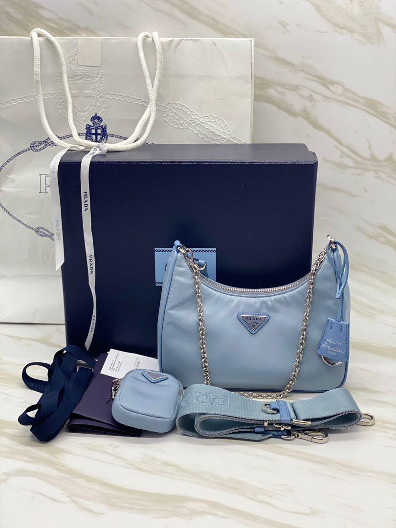 Like new Prada multipochette Blue 2020 complete