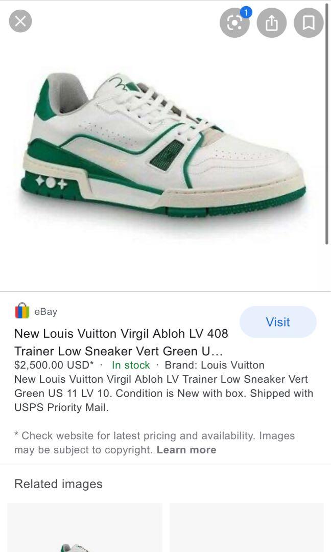 Louis Vuitton Virgil Abloh LV 408 Trainer Low Sneaker Vert Green LV 6.5 US  7.5