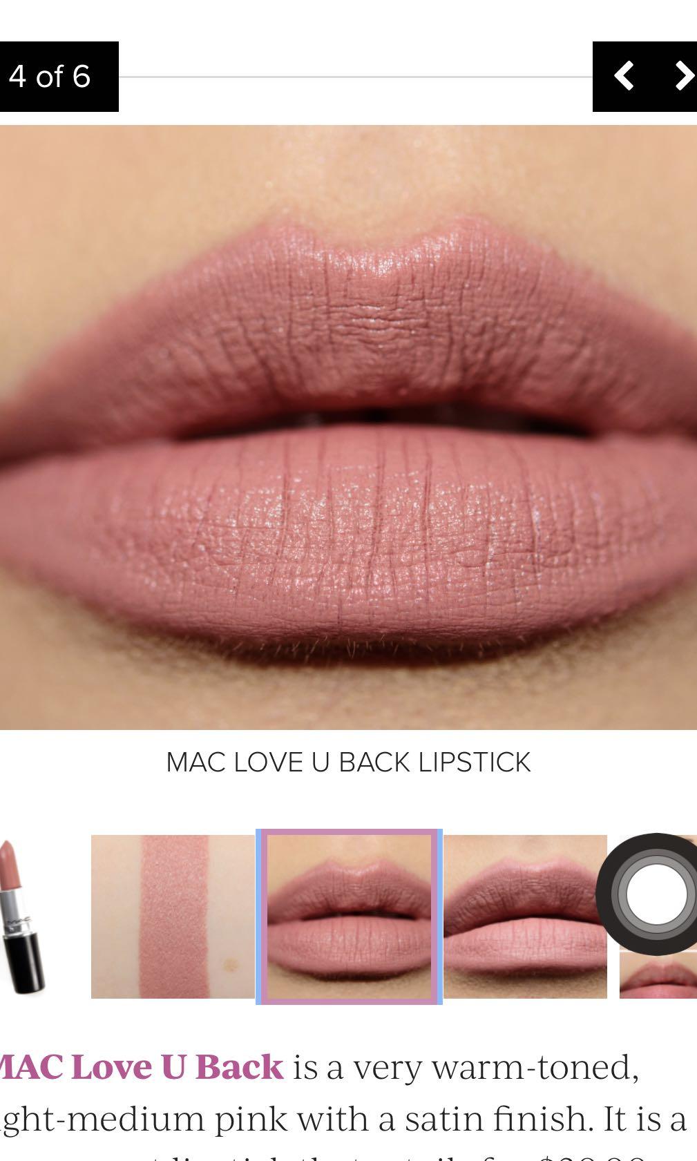 mac lipstick (655 love u back), Beauty & Personal Care, Face, Makeup on  Carousell