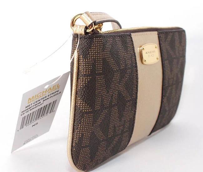 Michael kors top center stripe clutch