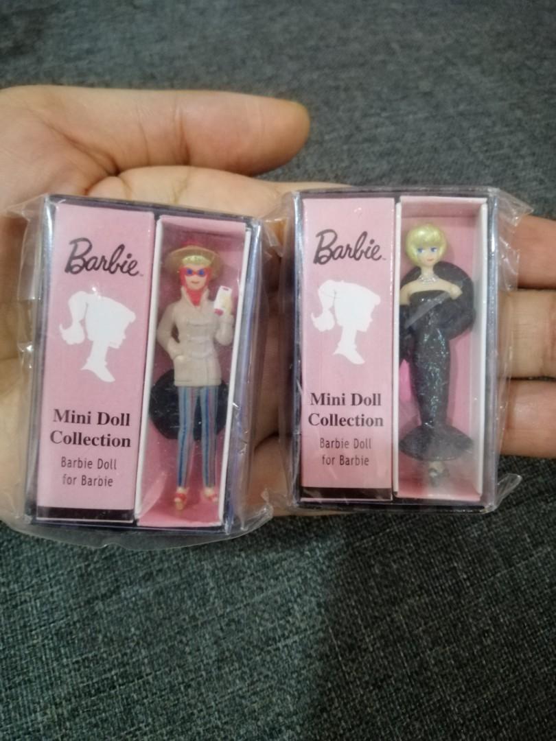 Mini barbie cheap doll set