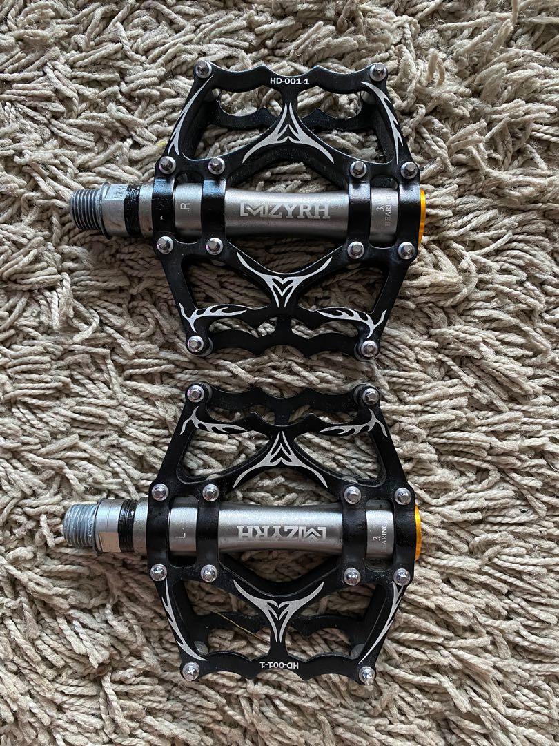 white 2 x Lightweight Stable Plat Bike Aluminium Road Bike Bearing Pedals