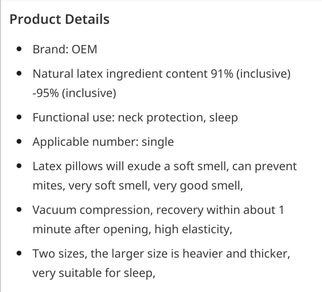 Natural Latex Bolster, Everything Else on Carousell