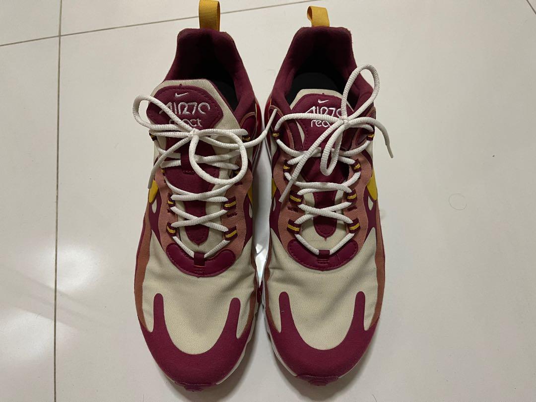 Nike air max 270 react trainer noble hotsell red / dark sulfur