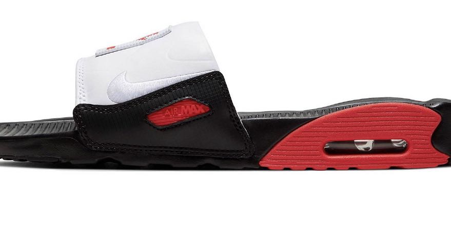 Red nike hotsell slides