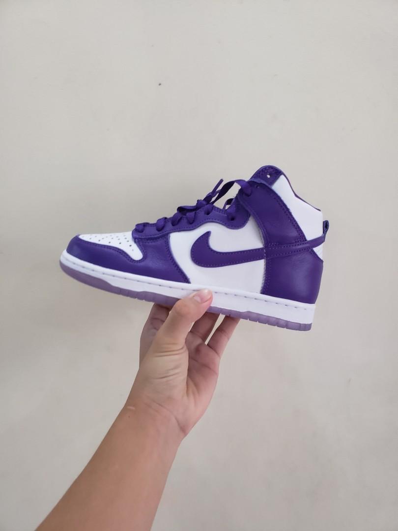 nike dunk high purple