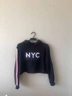 NYC cotton on cropped hoodie