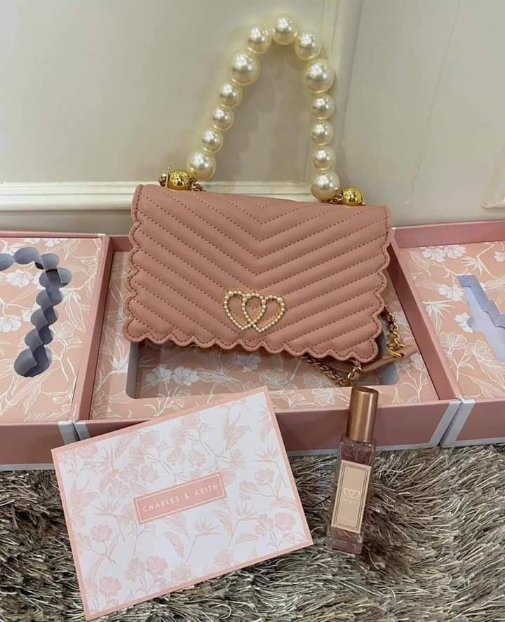 Charles and keith shop bag with perfume