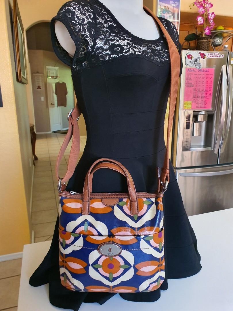 Fossil coated cheap canvas bags